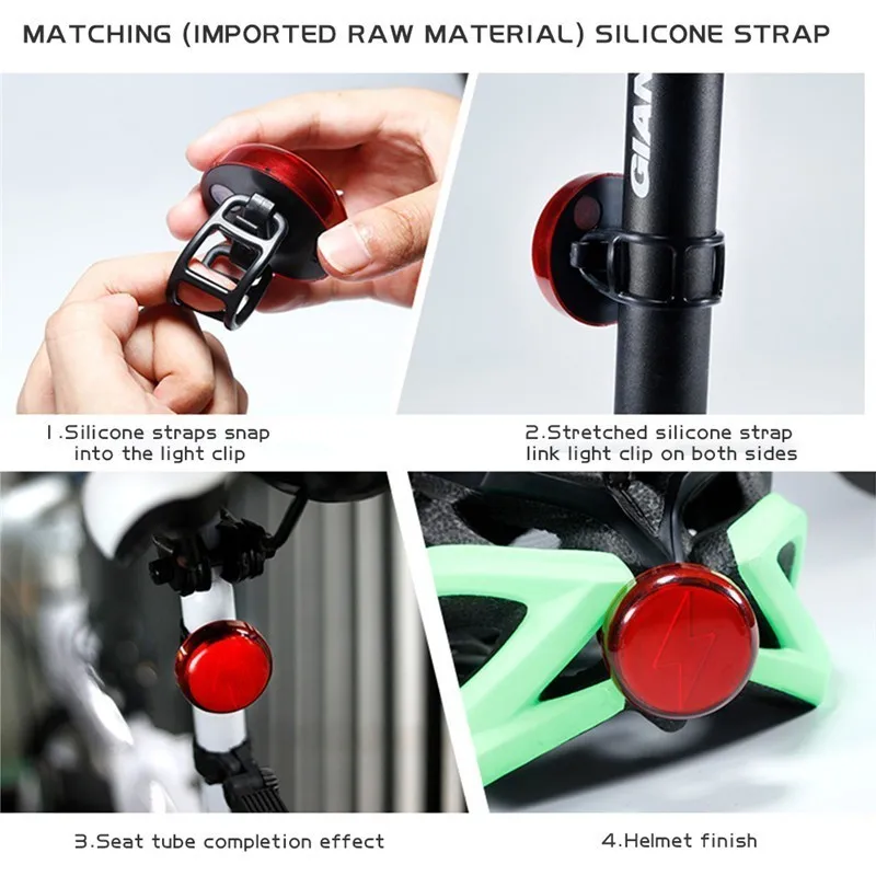 Top Cob Cycling Light Multi-function Warning Safety Light For Bicycle Running Usb Rechargeable Bike Rear Light Bicycle Light Lantern 4