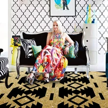 Этнический ковер для гостиной, золотой блеск, богемные Коврики для спальни, ковры, одеяло, домашняя отделка кухни, дверной коврик для пола