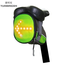 YUANMINGSHI Cycling Bicycle LED Safety Saddle Backpack Bag LED Turn Signal Light Reflective Vest Bag for Safety Night Cycling