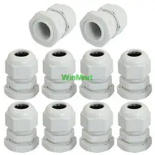 Белый Пластик Водонепроницаемый PG13 7-12 мм Диаметр кабельный сальник для герметизации провода