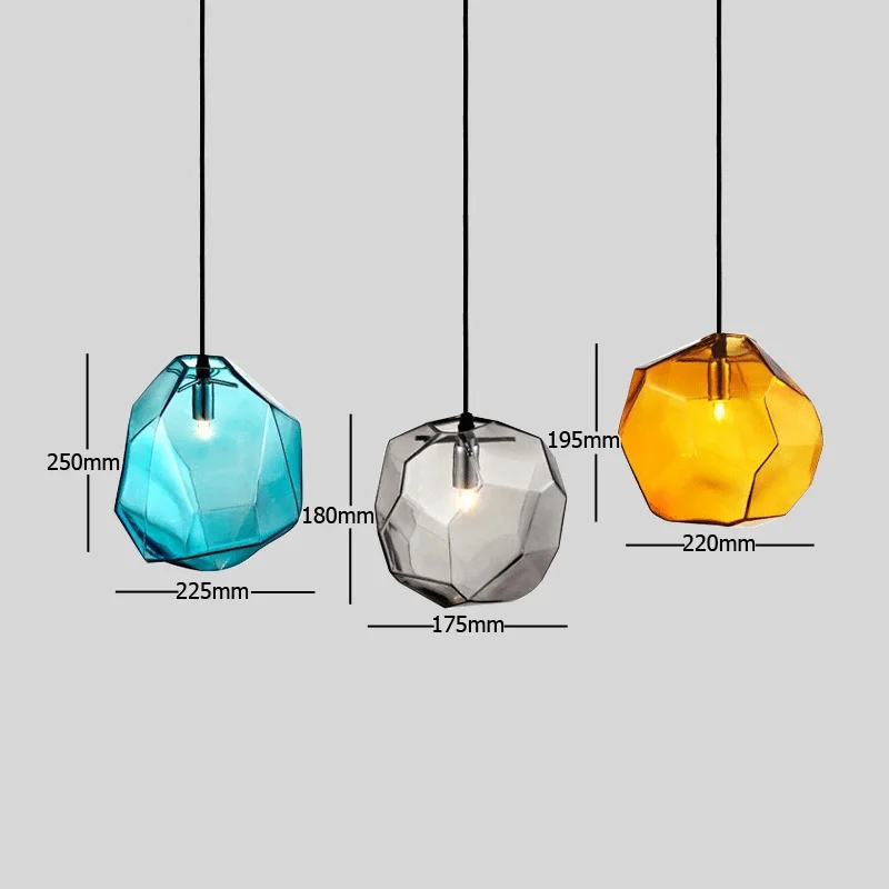  Modern Minimalist Pendant Lights Creative Colorful Glass Pendant Lamps Restaurant LED Lamps Indoor  - 32741374776