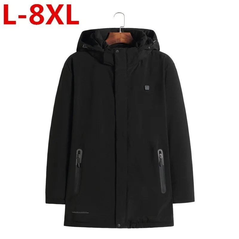Новая модель плюс размер 8XL 7XL 6XL 5XL зимняя куртка мужская хлопковая одежда на