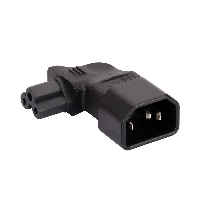 Упаковка из 10 шт. C14-C5 левый изгиб AC Мощность адаптер IEC320 C14 для C5 разъем адаптера