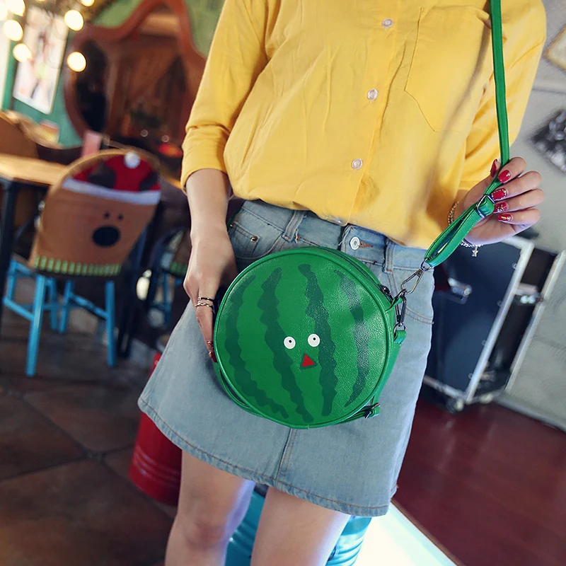 

2017 Special Offer Limited South Korea's Soft Sister Bun Harajuku Japanese Pear Watermelon Fruit Bag Series Shoulder Messenger