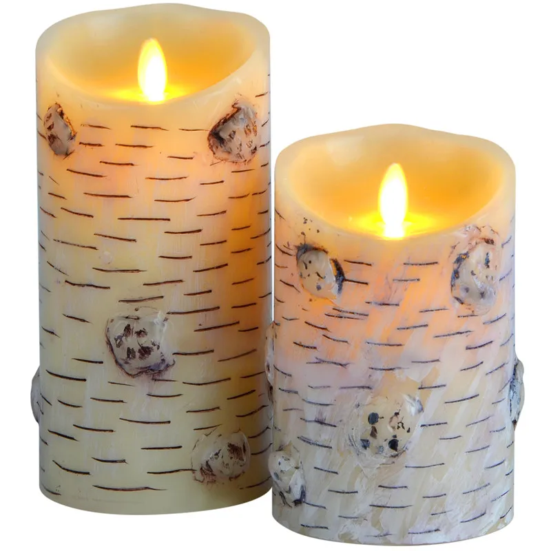 Buy Luminara Birch Bark Flameless LED Candles Battery