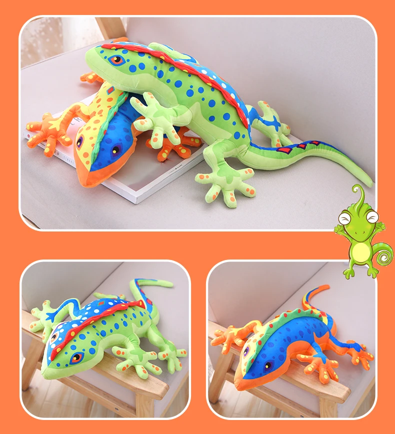 Мягкая плюшевая игрушка Gecko Giant Gecko, мягкая подушка, подарок для детей, рождественские подарки