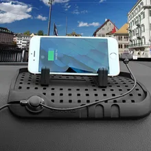 USB навигационный Автомобильный Магнит силикагель нескользящий коврик автомобильный Стайлинг для сиденья Леон Ибица altea alhambra нагреватель аксессуары