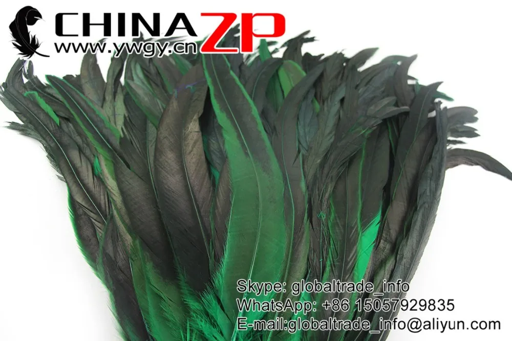 Rooster Tail Feathers Part Dyed -Kelly Green (3)