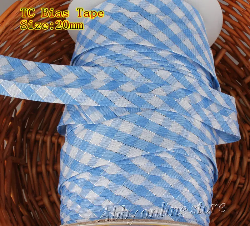 Free shipping TC scotch bias binding Tape, size 20mm, Blue color