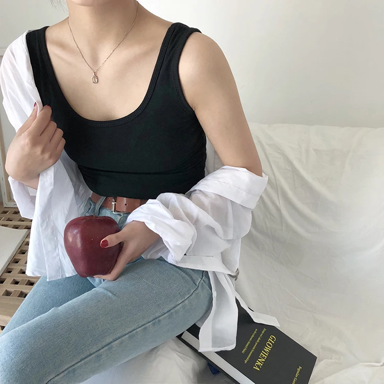 DUTERENA, летние тонкие короткие топы, сексуальные женские топы без рукавов, одноцветные майки, 3 цвета, женские черные, белые, серые футболки