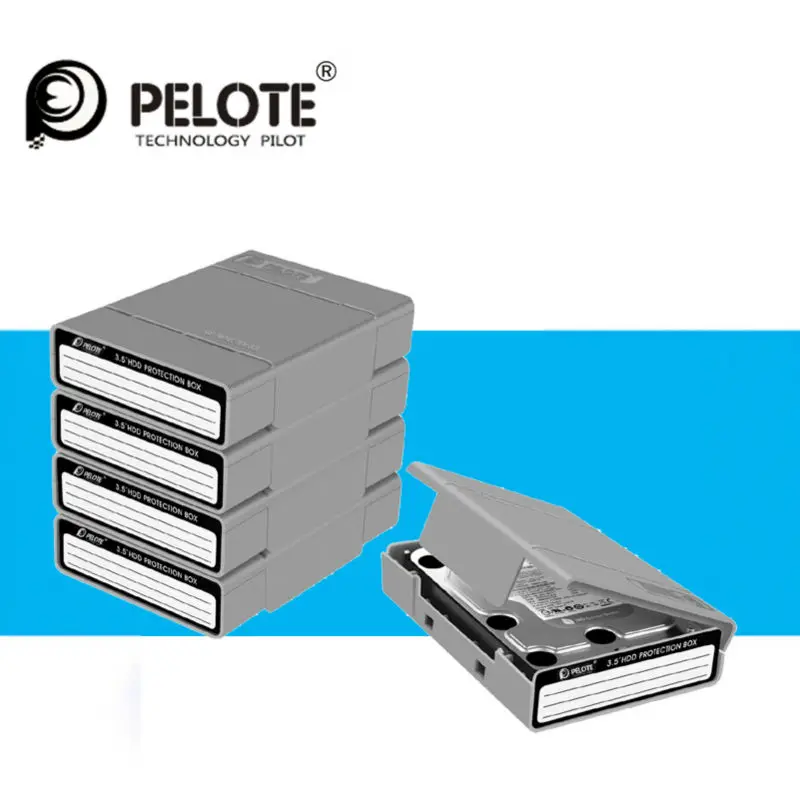

5PCS/Lot HDD Protector box for 3.5" IDE SATA hard disk Hard Drive Disk Protect case,HDD Enclosure with Shockroof Function