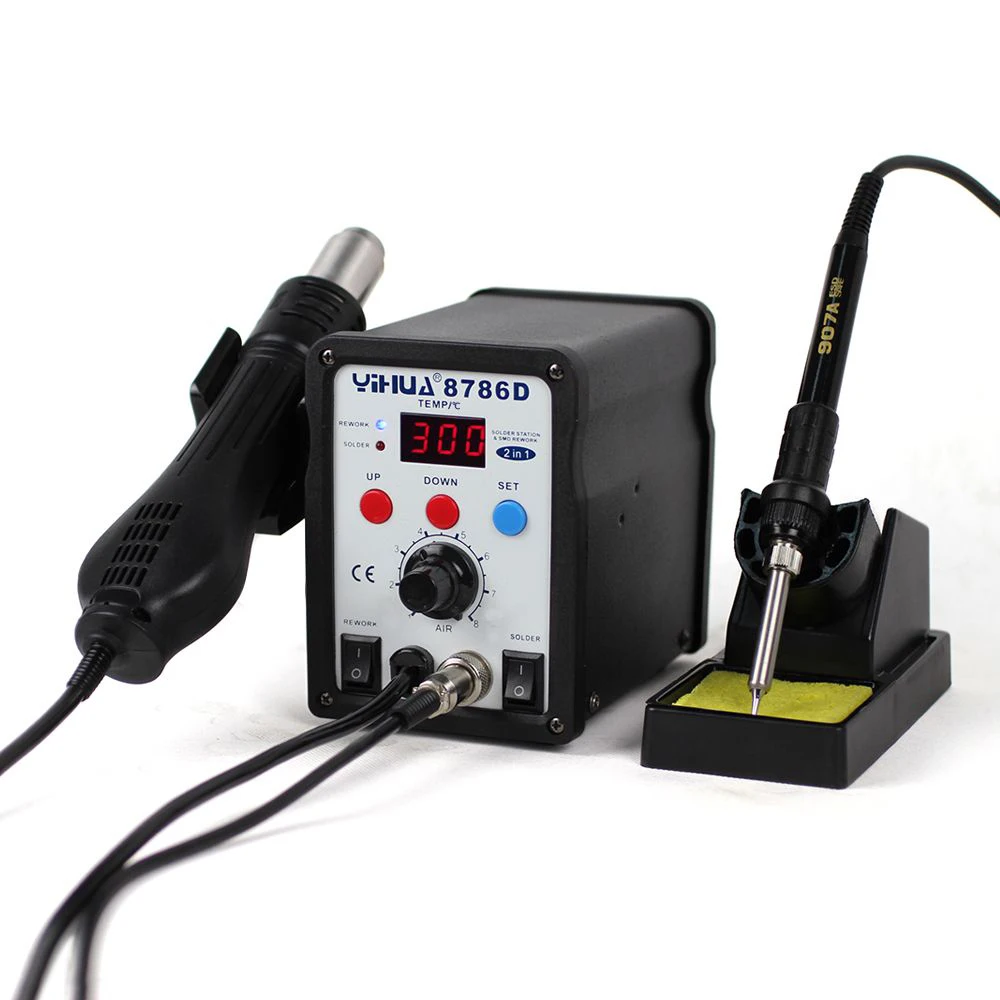 

YiHua-8786D 750W, 2 in 1,Advanced Hot Air Soldering Station,YH-8786D SMD Rework Station YH 8786D ,Yihua 8786D