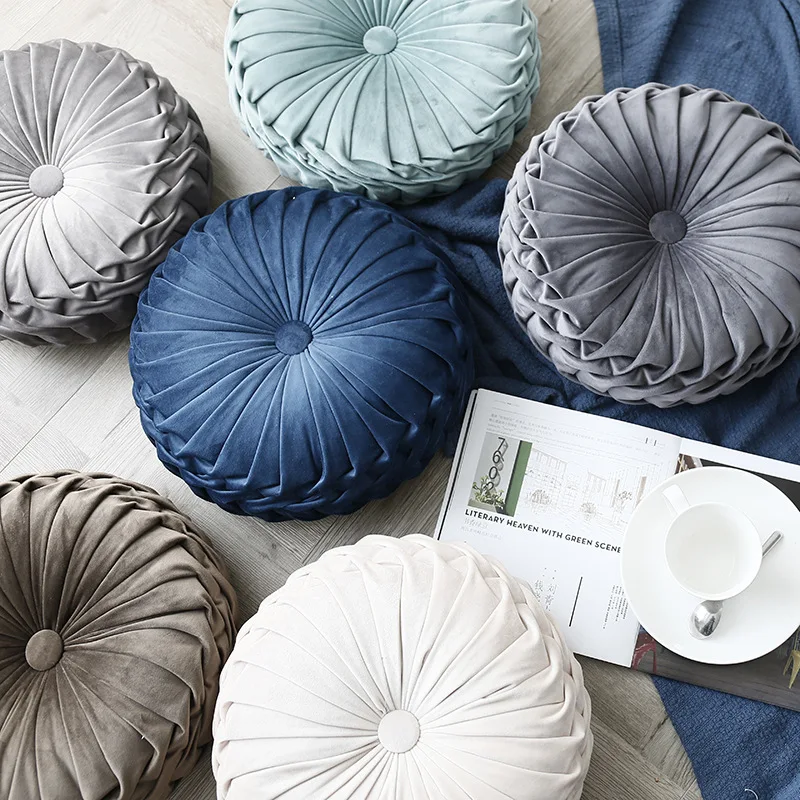 

35*35x11cm European style round Seat cushion/Back cushion or as home decor pillow sofa pillow velvet fabric