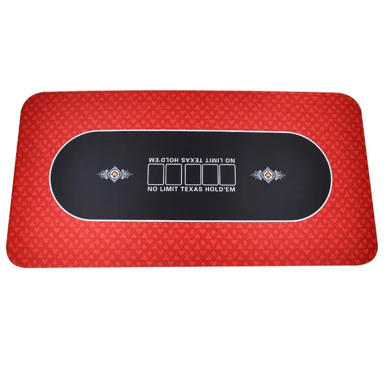  Poker Mat Table Cloth Rubber Gaming Red 1.8*0.9m