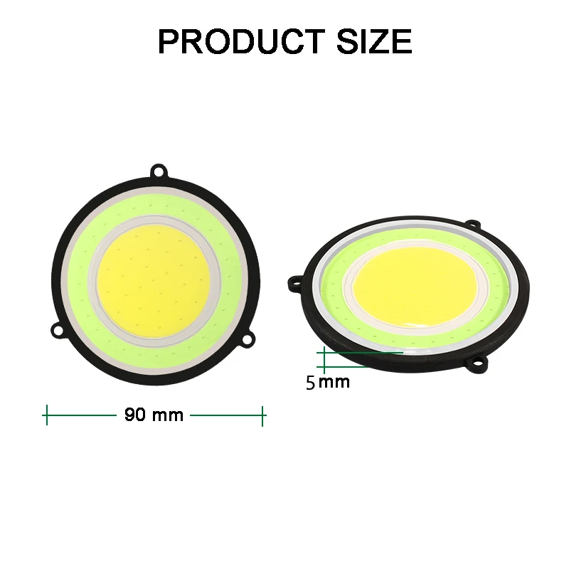 2 шт. cob дневные ходовые огни Гибкие водонепроницаемые 90 мм круглой формы двухцветные Автомобильные светодиодные DRL поворотные огни Противотуманные фары автомобиля-Стайлинг