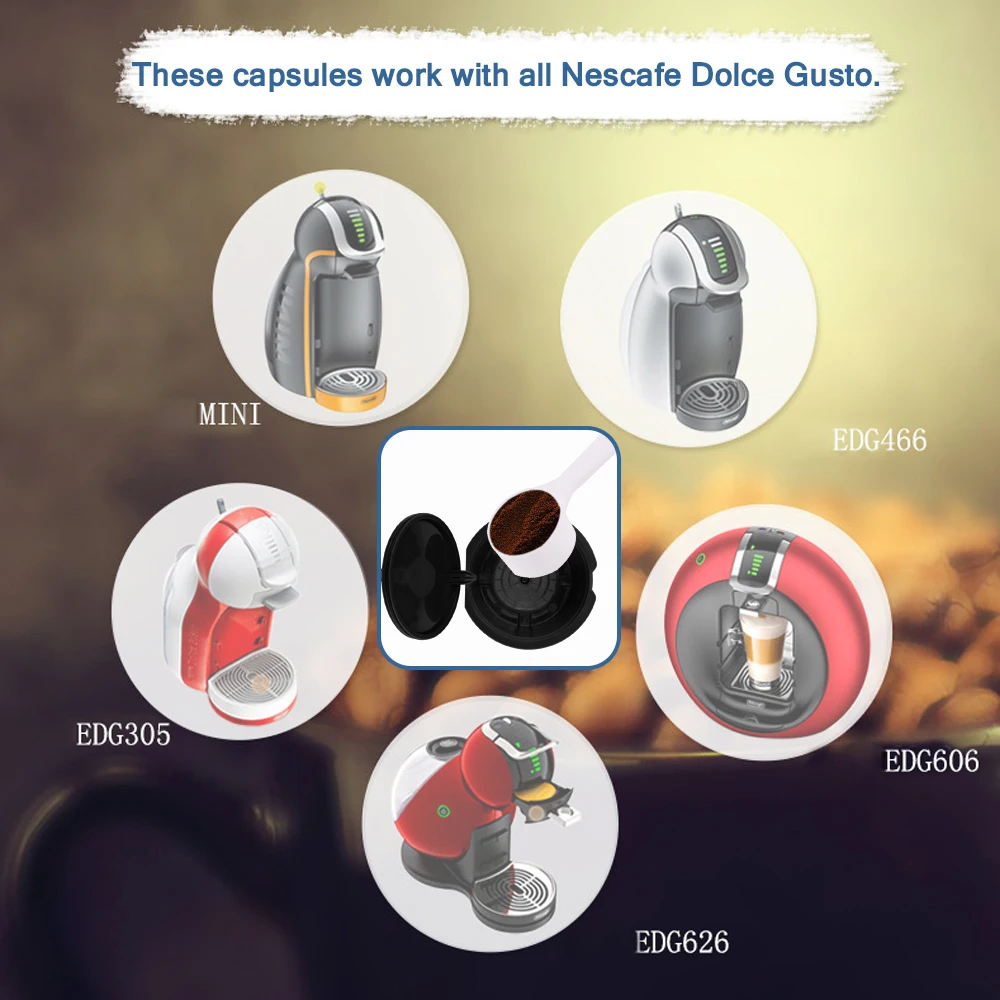 1 шт. новые многоразового combinacapsule Кофе капсула Nescafe Dolce Gusto многоразового пользования капсулы Dolce Gusto капсулы с бесплатным приложением «ложка