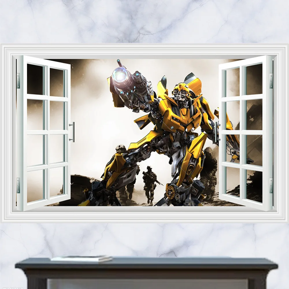 transformers wall stickers kids bedroom removable baby nuesery wall decals home decor self-adhesive wallpaper