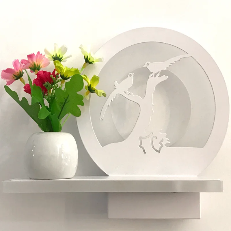 

TUDA 22x22cm Free Shipping White Acrylic Wall Lamp Modern Style LED Wall Lamp For Living Room Bedroom Decorative Wall Lamp E27