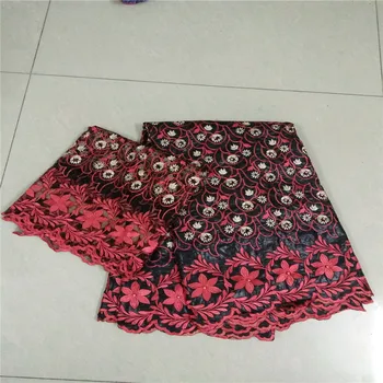 

African lace fabric 2018 high quality lace African fabrics 2017 Bazin riche embroidered for dress KC5-61