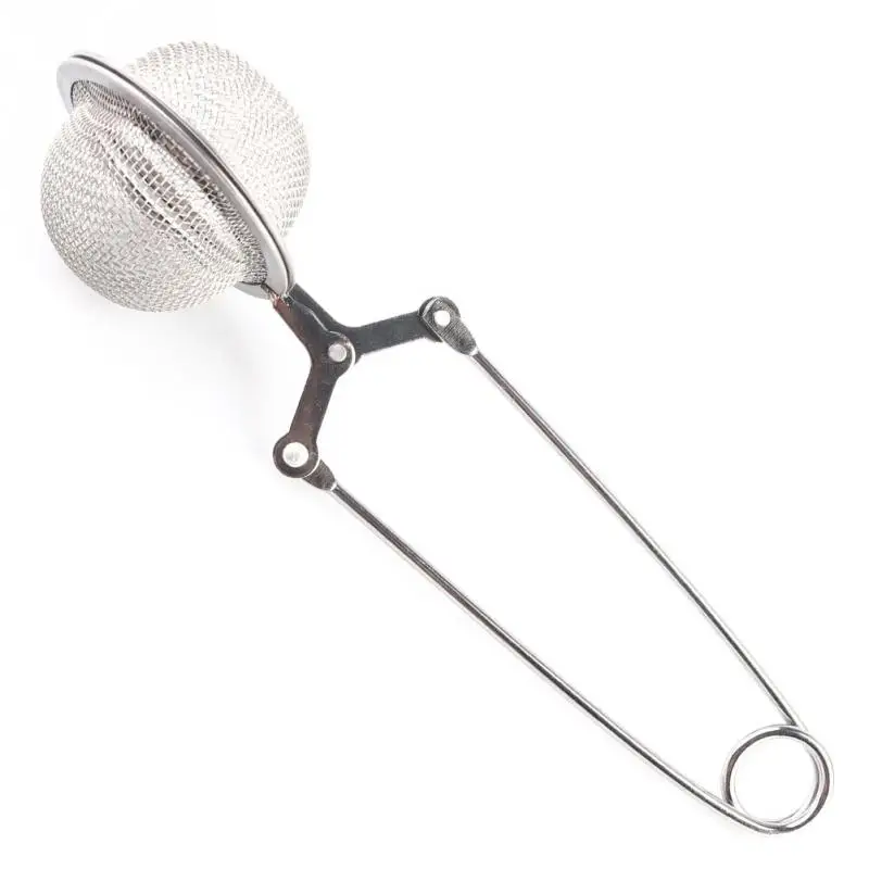 New Tea Strainer Filter Stainless Steel Bag Squeezer Infuser New Tea Strainer Filter Stainless Steel Bag Squeezer Infuser With Handle Steep Silver In Strainers From Home Garden On