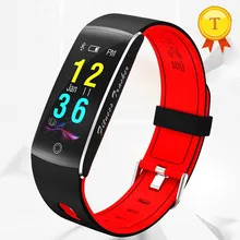 IP68 Водонепроницаемая сенсорная кнопка Bluetooth 4,0 смарт-браслет с 0,96 дюймов OLED, Поддержка сердечного ритма, крови как oxegen и крови Давление