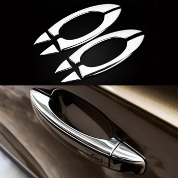 

8x Chrome Outer Door Open Handle Bowl Decorator Cover Trim For Audi A4 B8 09-16 & A5 10-16