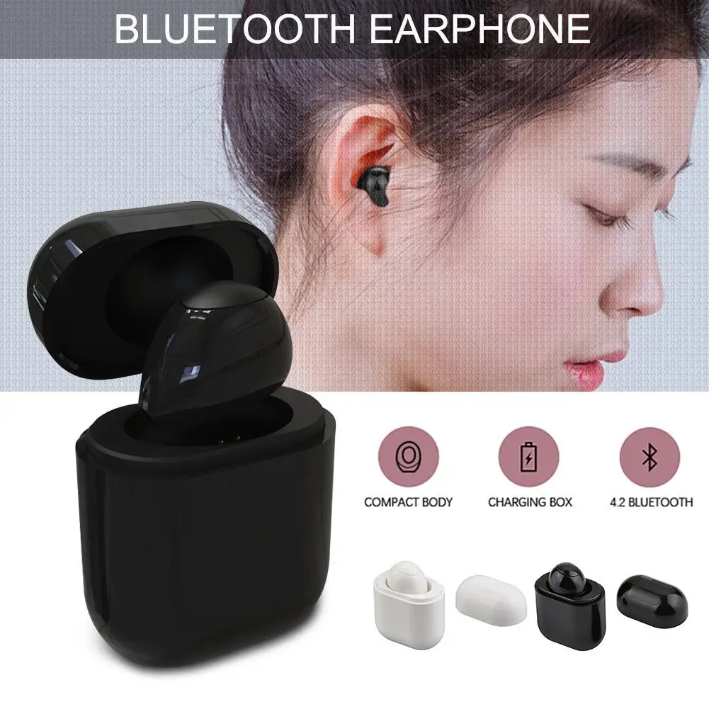 

Hot Sale S9 Mini Hidden Bluetooth Earphone In-ear Business Wireless Earphone With Charging Box Long Time For Sports