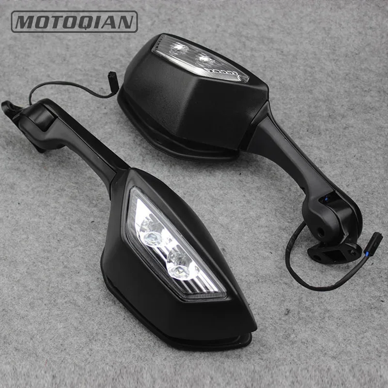

Motorcycle LED Turning Light Mirrors Signals Moto Rear View Mirrors For Kawasaki Ninja ZX10R ZX-10R 11-15 H2 2014-2015 Rearview