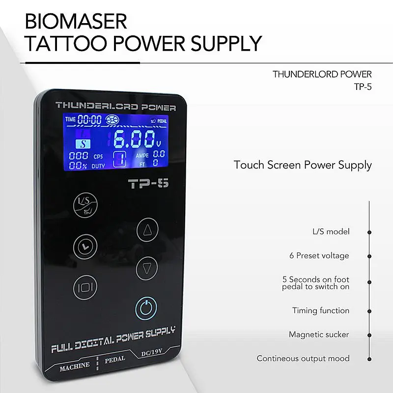 Tattoo-Power-Supply-HP-2-HURRICAN-UPGRADE-Touch-Screen-TP-5-Intelligent-Digital-LCD-Makeup-Dual