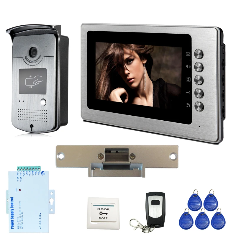 Free Shipping New Home Wired 7 inch Color Video Intercom font b Door b font Phone