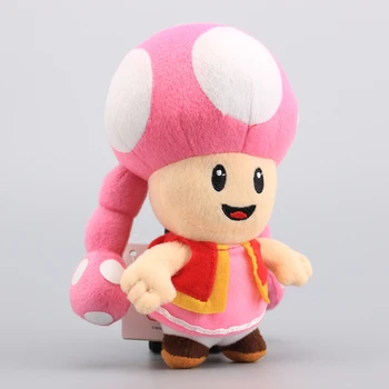 

Cartoon 5 Pcs/Lot Super Mario Mushroom Girl Toadette Soft Dolls Cute Toadette Plush Toys Children Soft Toys 18 CM