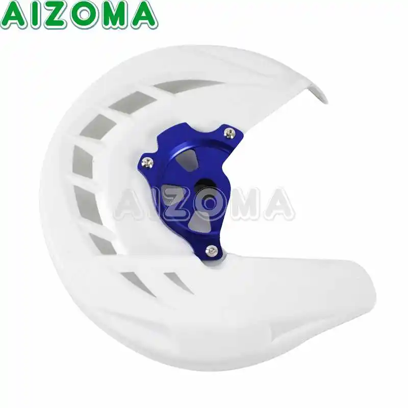 Front X-Brake Disc Rotor Guard Cover for Yamaha YZ125 YZ125X YZ250 YZ250F YZ250X YZ426F YZ450F 2002- WR250F WR426F WR450F - Цвет: White