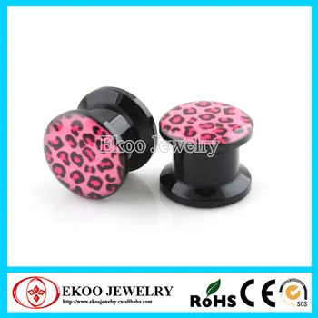 

Acrylic Pink Leopard Skin Ear Plug Stash Screw Plug