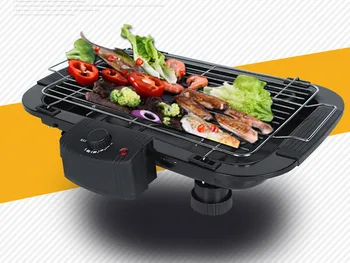 

Home Non-smoking Electric Grill Korean Non-stick Electric Griddle Barbecue BBQ Net Pan Multicooking Machine Iron Furnace