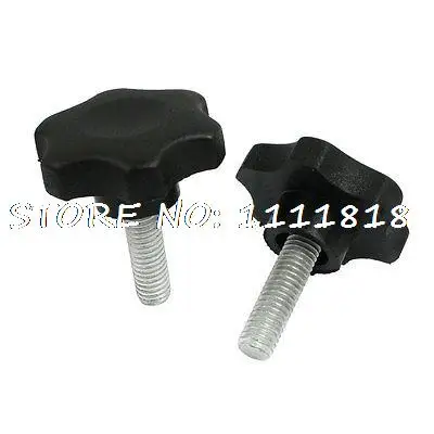 

40mm Head Dia 8mm Male Thread Screw On Type Clamping Knob 2 Pieces