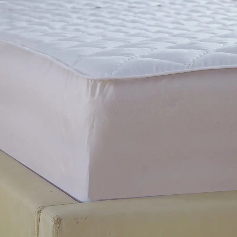 white bed protection pad quilted mattress protector hotel mattress cover polyester woven single twi