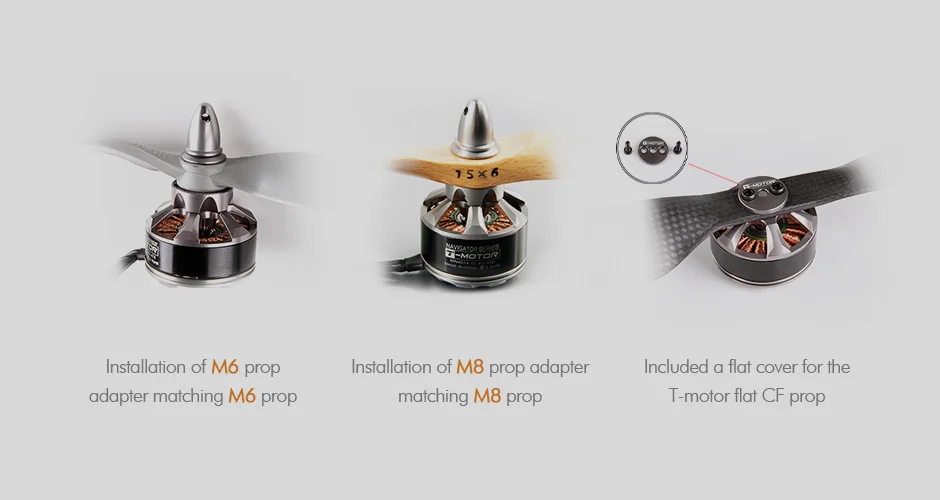 T-motor de Alto Motor para Hexacopter Desempenho Outrunner Brushless - Multi-helicóptero Mn4014 Kv400 8 Peças e Acessórios