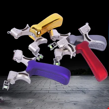 

2019 new Powerful alloy slingshot hunting catapult and flat rubber band sports outdoor hunting slingshot