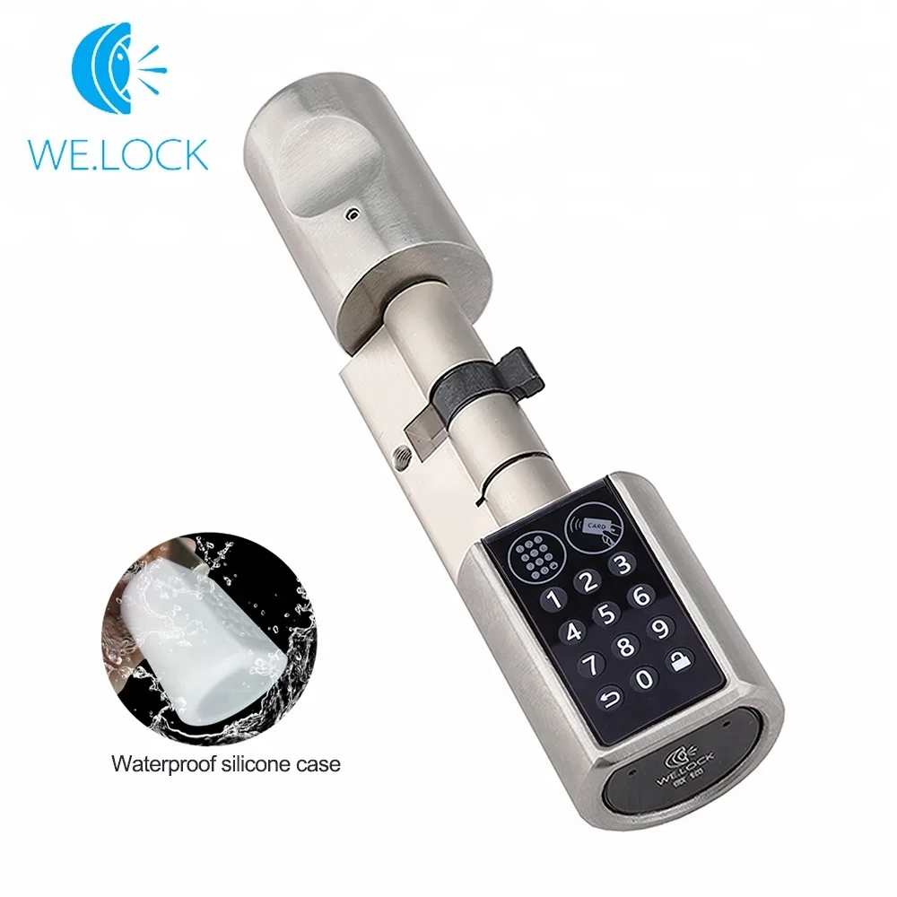 

L6PCB Bluetooth digital Safe Locks Door Smart Keypad Wireless Bluetooth Password Electronic Lock Cylinder with door knob handle