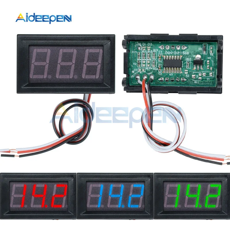 0-100A Digital 0.56in LED 4 Bits Ammeter Panel Amp Current Meter Tester Detector 