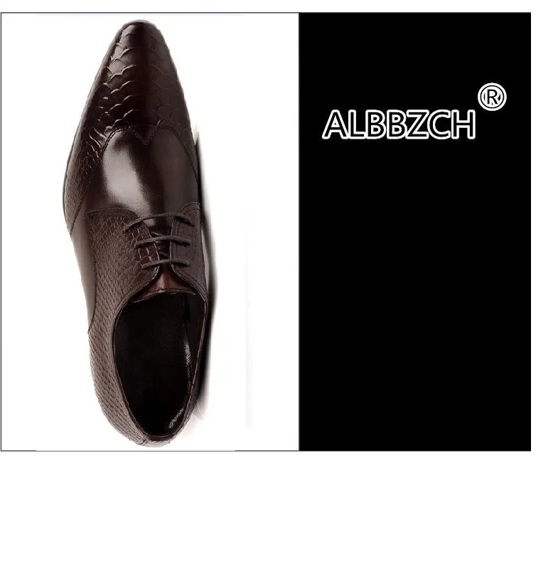 Zapatos De 2 Vestir Moda Up Boda Toe Repujado Alta Lace Cuero 1 Hombres Nuevo Mens Calidad Trabajo Hombre Genuino Punta 5q4HE