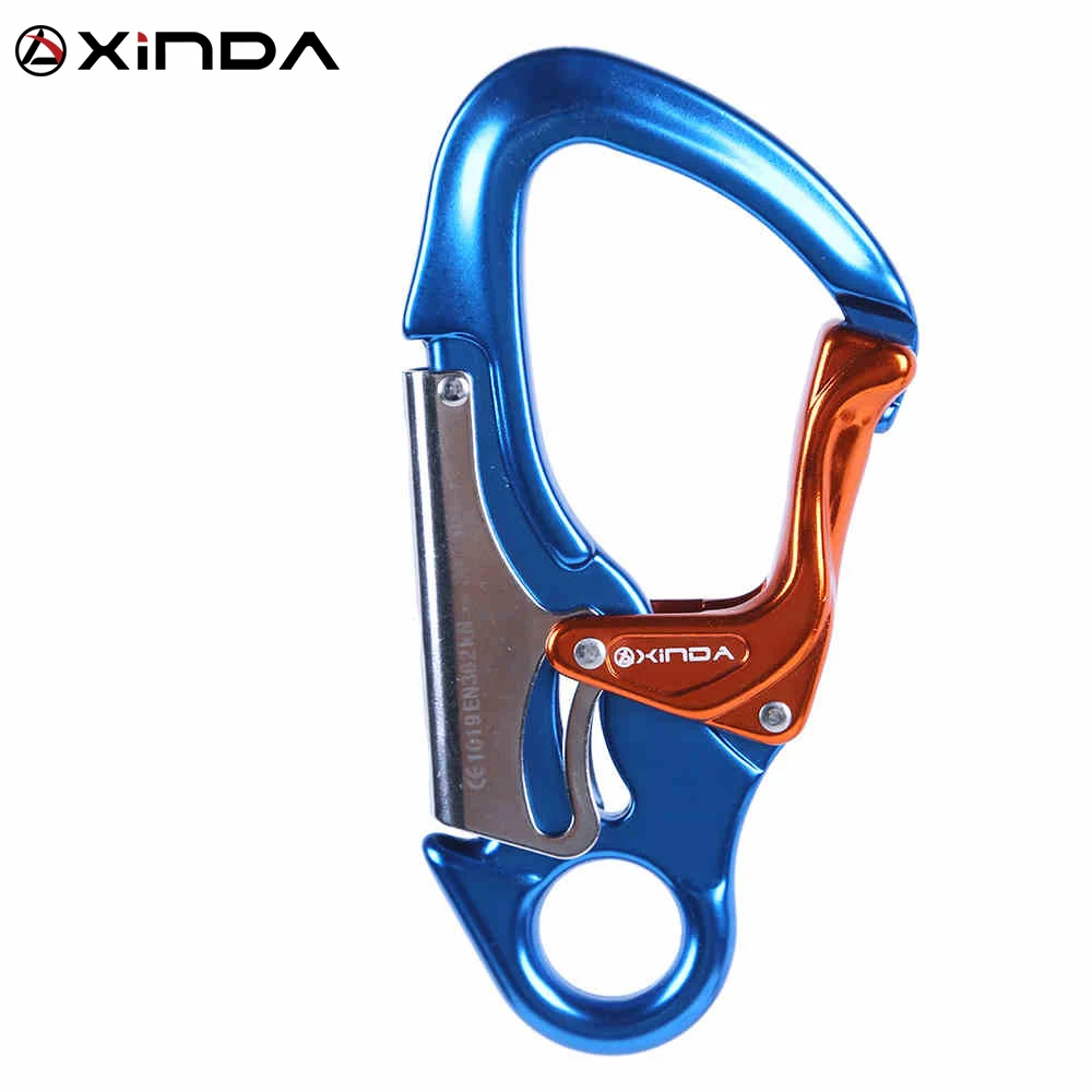 Gancho de Segurança Equipamentos de Trabalho em Altura Escalada ao ar Xinda Livre Mosquetão 30kn Downhill Montanhismo Fivela Via Ferrata