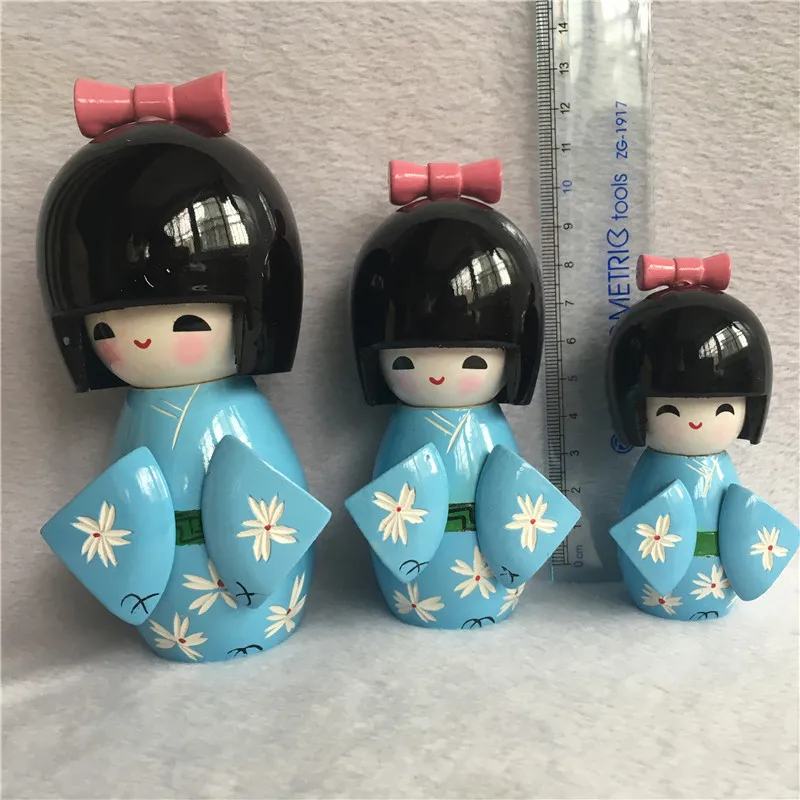 Новый 3 шт/1 компл. милые ручной работы Восточный японский Kokeshi девушки Cherry blossom