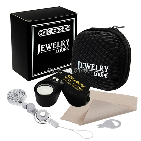 21mm Optical Glass Achromatic Aplanatic Triplet Magnifiers Lens Portable Handheld Magnifying Tool 20x 21mm Jewelry Gem Loupe with UV /& 6 LED Light 20X Magnification