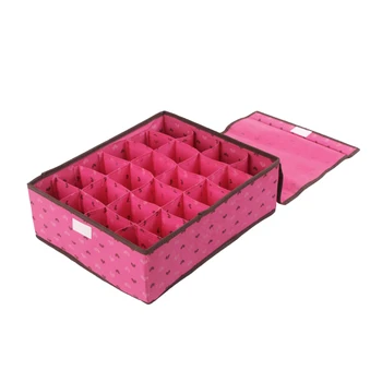 

1PC Underwear Storage Box Clothes Organizer Closet 24 Compartments Drawer Nonwovens Socks Underwear Storage Box