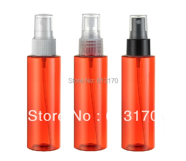100ml red flat shoulder Empty spray bottles liquid pet sprayer bottle