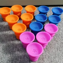 1 шт. красочный силиконовый кальян трубы кальян углеродное седло прочный уголь чаша табак аксессуары водопровод стеклянный Бонг мини-гаджет