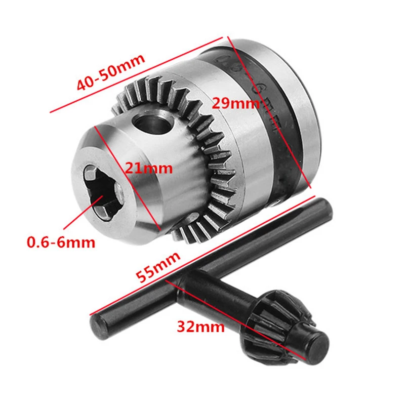 Высокое качество Прочный 0,6-6 мм патрон для электрической дрели B10 резьба с ключом сверлильный адаптер с зажимом ключ