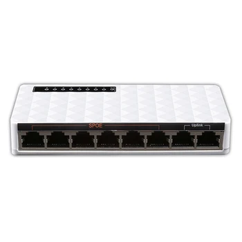 

150M 8 Ports 10/100 Mbps SPOE Network Switch Ethernet Desktop Smart Switch Support 5-60V Power Supply SPOE Switch Plug and Play