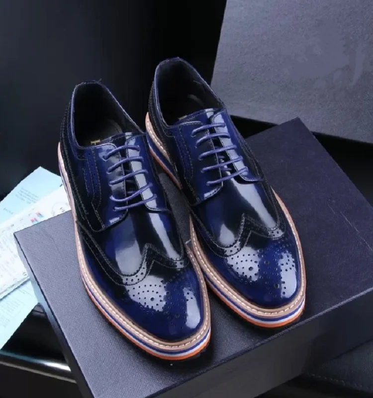 mens platform brogues